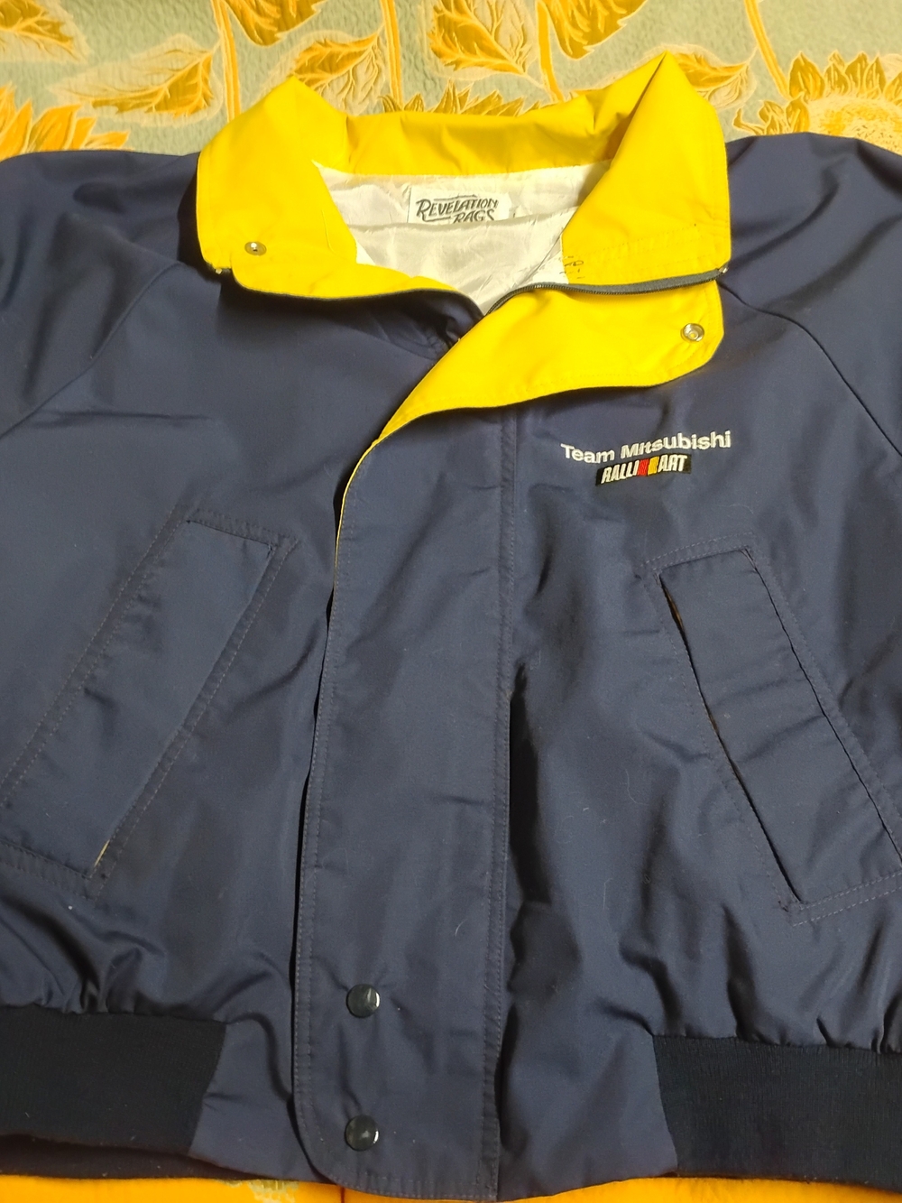 Revelation Rags Jacket Size Large Team Mitsubishi Ralli Art Vintage